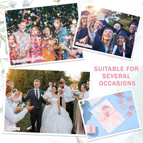 Fullhawl 50 Sets Wedding Invitations Wraps Set Rose Gold Foil Pre Folded Vellum Jackets for 5 x 7 Invitations Pink Dried Flowers Wax Seal Stickers Chiffon Silk Ribbon for Craft DIY in Kuwait