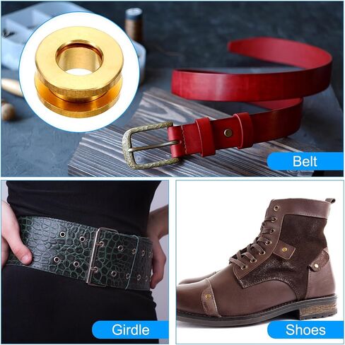PATIKIL 8mm(1/3 inch) Solid Brass Hole Eyelets, 6 Pcs Flat Self Backing Grommets with Washer for Shoes Clothes Crafts Bag Leather Craft, Imitation Silver in Saudi Arabia