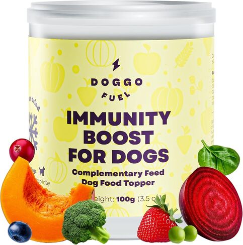 Natural Immunity Boost Dog Food Topper with Freeze-Dried Berries & Vegetables - Natural Powder Supplement for Enhanced Nutrition, Digestion & Dog Immune Support - All Breeds & Ages in Saudi Arabia
