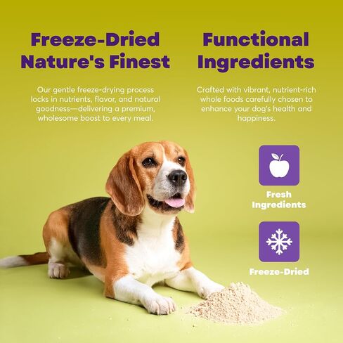 Natural Immunity Boost Dog Food Topper with Freeze-Dried Berries & Vegetables - Natural Powder Supplement for Enhanced Nutrition, Digestion & Dog Immune Support - All Breeds & Ages in Saudi Arabia