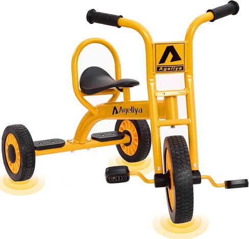 Preschool Kids Tricycles for 5-7 Year olds, Durable Pedal Trike for Boy Girl, Sturdy Metal Frame, Solid Rubber Tires, Ideal Daycare Kindergarten Joyride & Elementary Outdoor Playground Equipment in Kuwait