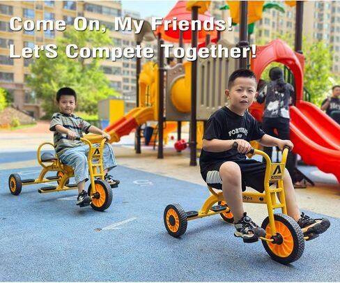 Preschool Kids Tricycles for 5-7 Year olds, Durable Pedal Trike for Boy Girl, Sturdy Metal Frame, Solid Rubber Tires, Ideal Daycare Kindergarten Joyride & Elementary Outdoor Playground Equipment in Kuwait
