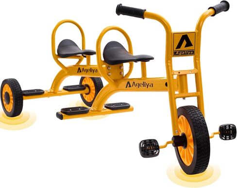 Preschool Kids Tricycles for 5-7 Year olds, Durable Pedal Trike for Boy Girl, Sturdy Metal Frame, Solid Rubber Tires, Ideal Daycare Kindergarten Joyride & Elementary Outdoor Playground Equipment in Kuwait