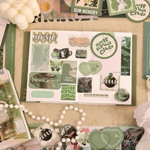 Scrapbooking Supplies Kit, Vintage Aesthetic Scrapbook Kit for Bullet Junk Journal, Stationery, A6 Grid Notebook, DIY Journaling Supplies, Birthday Craft Gift for Women Teen Girl Kid in Saudi Arabia