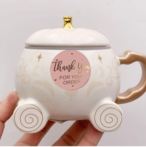Thank You Stickers - 1 inch Thanksgiving Roll Labels Paw, 500 PCS Thank You Label for Boutiques, Giveaways, Envelope Seals, Small Business,Baking Packaging Cute (YT3) in Saudi Arabia
