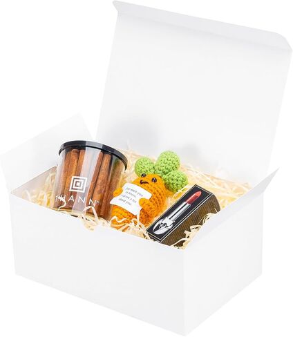UnicoPak 24 Pcs Gift Boxes 9x6x4 Inches, White Gift Boxes with Lids for Presents, Gift Box for Birthday Wedding Bridesmaid Proposal Celebration Holidays Christmas in Kuwait