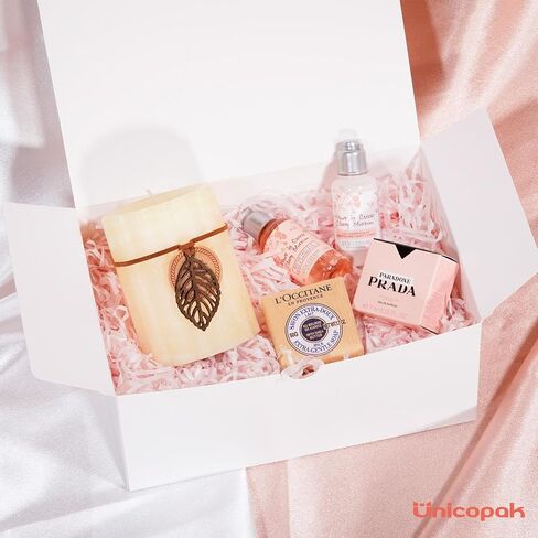 UnicoPak 24 Pcs Gift Boxes 9x6x4 Inches, White Gift Boxes with Lids for Presents, Gift Box for Birthday Wedding Bridesmaid Proposal Celebration Holidays Christmas in Kuwait