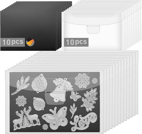 20pcs Magnetic Sheets for Dies Storage, with Rubber Magnet Sheet, Die Cut Storage Essential Set for Die Cutting and DIY Scrapbooking in Kuwait