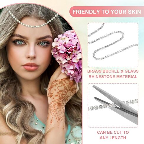 Patikil 3 Roll 11 ياردة Crystal Rhinestone Close Chain Trim ، 2mm Crystal Claw Cup chain string string string for the sewing craft diy decoration making wedding ، white in Saudi Arabia