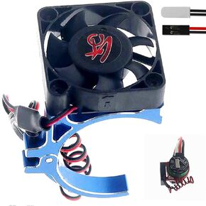 Unifizz 42mm RC Heat Sink fan RC Electric Motor Heat Sink Rc Motor Fan Cooling Fan Motor Metal RC Model Cooling Fan for 1515/1512/4268 /TENSHOCK 812 Motor of RC Model Car Blue