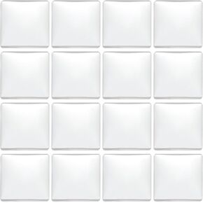 Patikil 36pcs cabochons الشفافة كابوشونات مربعة على شكل قبة زجاجية لصنع المجوهرات قلادة الصور ، واضحة