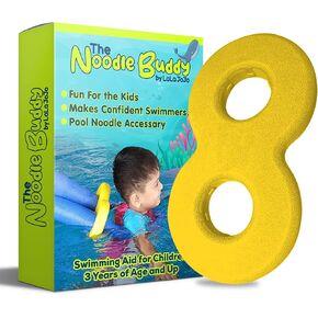 ملحق المعكرونة المسبح: The Noodle Buddy - مساعدة السباحة الآمنة للأطفال للأطفال. يعزز المرح والثقة والسلامة. تصميم غير انزلاق. مثالية للمسابح والبحيرات والشواطئ. ليس جهاز توفير الحياة.