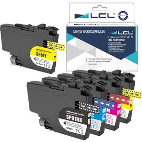 LCL SP-1 SP01 Sublimation Ink Cartridges 1-Pack Yellow Bundle with 4 Colors Set Replacement for Brother SP1 SP-1 SP01 Sublimation Printer