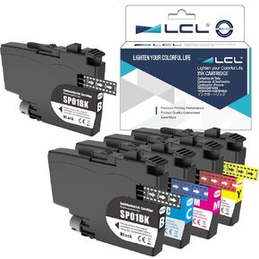 LCL SP-1 SP01 Sublimation Ink Cartridges 1-Pack Black Bundle with 4 Colors Set Replacement for Brother SP1 SP-1 SP01 Sublimation Printer