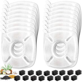 16 PCS Cat Fountain Fountain Fountain Fulters ، 8 Pack Pet Fountain Filters 8 Pack Pre-Sponges تناسب 67 أوقية ، 95 أوقية ، 135 أوقية أوتوماتيكية للنافورة.