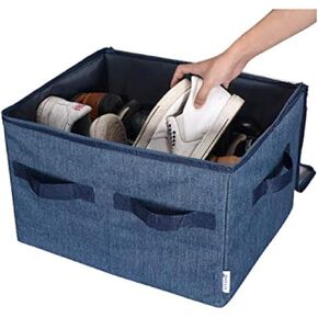 Moteph Shoe Organizer for Closet - Shoe Storage Organizer for Closet Organization with Clear Cover & Adjustable Dividers, Shoe Rack & Basket - (Light Brown, Small - 12 Pairs)