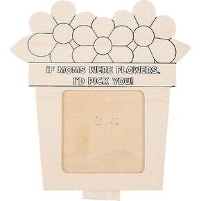Fun Express Color Your Own Wood Mother's Day Frame - Makes 12 - DIY Craft Gifts for Kids