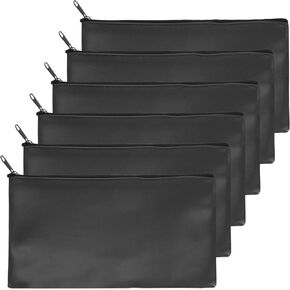 Patikil 11 "× 6" حقيبة إيداع مصرفية ، 6 مساءً حقائب الأموال الأمنية الأمنية الأموال الأمنية الأموال من الأموال للتذاكر ، فواتير مستحضرات التجميل للمكياج ، الأرجواني/السماء الأزرق/الساطع الصفراء/اللون الأخضر/الوردي