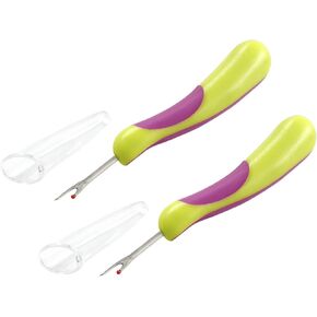 Suiwotin 2pcs تموج مزيل الخيوط المقلدة ، أداة Ripper seam كبيرة المريحة لخياطة الخياطة ، مجموعة Ripper Seam Ripper ، سلسلة أداة Ripper Stitch unpicker لصياغة الصياغة