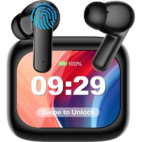 AI LCD Real Time Language Translator Earbuds, AI Language Translator Earphone 3-in-1 Accents & Long Battery Life Translation Earbuds TWS 144 Languages & 8 Offline for Travel Business(Black)