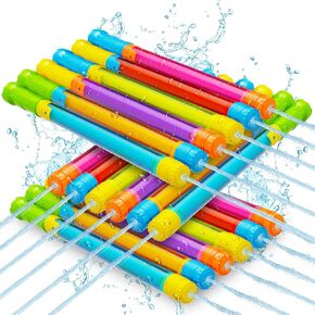 18 مساءً ألعاب ماء مسدس Blaster-6 ألوان ماء Squirter for Kids 40ft Squirt Gun for 3-6-8-12 Girls Boysteens ader