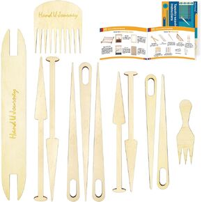 HADN U Journey 12 Pieces Weaving Loom Tools Set - 14 Pages Book for Adults Beginners Knitted Crafts DIY