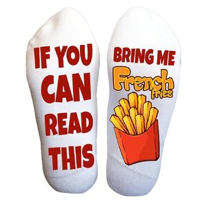 Funny Socks for Men, Women - French Fries Socks, Novelty Dress Mens Socks Funny Christmas Gift, French Fries Socks Fast Food Lover