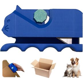 Cardboard Cutter for Cat Scratchers - أداة ثلاثية الأبعاد على شكل هريرة ثلاثية الأبعاد ، قاطع من الورق المقوى المحمولة لخدوش القط DIY ، قاطع شريط من الورق المقوى لأصحاب الحيوانات الأليفة (أسود)