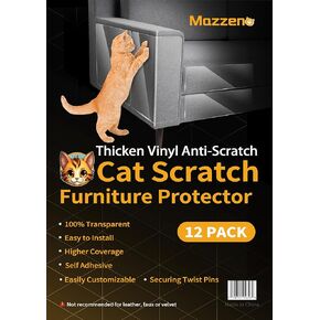 حامي الأثاث الأريكة Cat Scratch: حماة أريكة سميكة من القطط الخدش - 12 حزمة من البلاستيك الشفهي غطاء مكافحة الخدش للأرائك من مخلب الحيوانات الأليفة