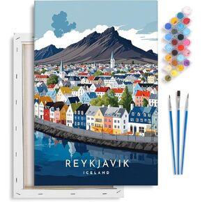 Yezavesu Framed Paint by Numbers Kit for Adults Beginner & Kids Ages 8-12, Book Paint by Numbers Without Easel, DIY Number Painting for Adults Flowers for Home Wall Decor Gift 10x 10 inch