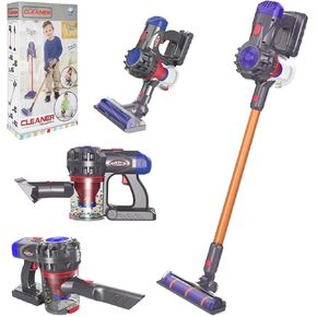 4-in-1 Kids Vacuum That Really Work, Toddler Pretend Play Cleaning Toy Vacuum Set W/Light & Sound, Interactive Toy Cleaner Birthday Idea for 3+ 4 5 6 7 8 -12 Year