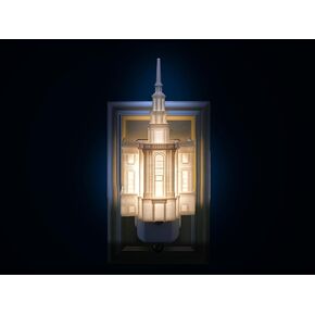 Pennsylvania LDS Temple Night Light Gift (المكون الإضافي المخرج ، LED ، مستشعر الغسق إلى الفجر) (فيلادلفيا)