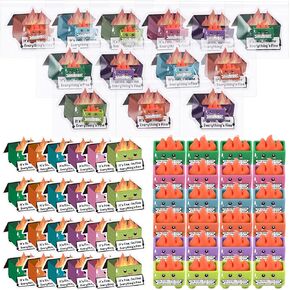 30 Sets Desk Dumpster Volunteer Appreciation Gifts Bulk Emotional Support Resin Mini Dumpster Ornament with Inspirational Card 6 Colors Trash Fire Gift for Employee Coworker Nurse Team