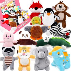 SHARLOVY No Stuffing Dog Toys Crinkle Squeaky, Long Lasting Chews for Aggressive, Durable Plush Dog Puppy Chew Toys for Teething, with 6 Tough Layers for Small Medium Large Breed
