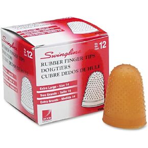 Doaaler (TM) Swingline Rubber Finger Size 14 ، X كبير العنبر 1 دزينة SWI54014 حزمة من 2