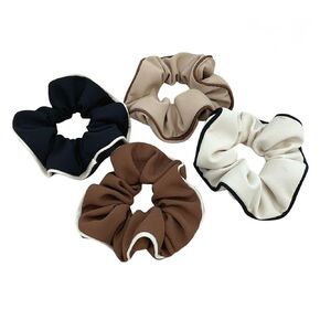 Scrunchies شعر بسيطة مزاجية جميع المباراة مرنة الشعر ملحقات الشعر (4pcs)