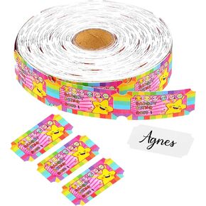 1000 قطعة تذاكر يانصيب Smile Roll Reward Tickets Raffle Tickets Single Roll Good Behavior Ticket Ticket Ticketive Roll لسلوك الفصول الدراسية (Pink)