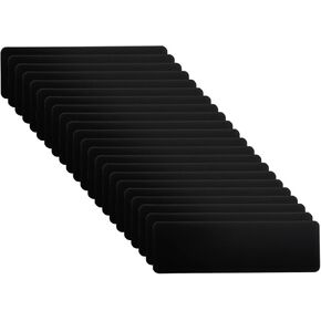 PATIKIL 4x2 Inch Anodized Aluminum Sheet Metal, 22 Pack Laser Plates Engraving Blanks 1MM Thin for Crafting DIY House, Black