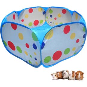 Playpen Small Animal Playpen ، Plate Pig Play Playpen Pet Cage Tent ، منبثقة منبثقة منبثقة مفتوحة للحيوانات الأليفة ساحة سور للهامستر في الهواء الطلق (الأزرق)