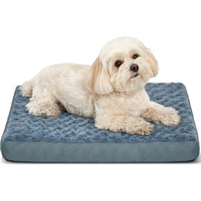 Orthopedic Dog Beds for Crate with Removable Washable Cover Egg-Crate Foam Pet Pad Mat with Anti-Slip Bottom,Waterproof Dog Beds Small Sized，20x16 Inch in Saudi Arabia