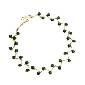 Twist Me Green Anklet Handmade Ankle Bracelet Indian Fashion Jewelry Girls Ankle Accessories Made In India Pair Of 2 Gold Green Anklets College Wear Daily Wear Anklet