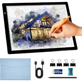 A4 Light Board ، لوحة ضوء فن الماس ، صندوق خفيف للتتبع مع حقيبة حمل ومقطع ، 3 مستويات تعتيم للفنانين ، الرسم ، الرسم ، الرسوم المتحركة