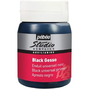 Pebeo Studio Acrylics Auxiliaries, Gesso Universal Primer, 250 ml - White