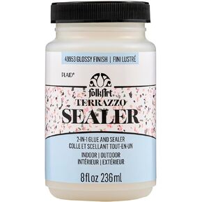 Folkart ، 8 أوقية ، Frazzo Flakes 2-in-1 مثالية لمشاريع الفنون والحرف الداخلية والخارجية DIY ، 49953 ، Gloss Sealer