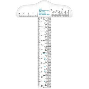 6 Inches Acrylic Clear T-Square Ruler, Handtool In Both Inches And Metric Measurements Transparent Graduated, for Crafting Drafting and General Layout Work Art Framing & Drafting Scrapbooking Crafting