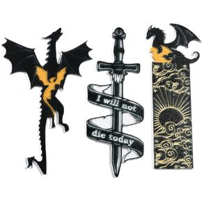 Fantasy Romance Fourth Wing Bookmark - Gothic A Dragon Rider's Tale Bookmarks, Inspirational Bookmark Gift for Women Readers (3pcs Style)