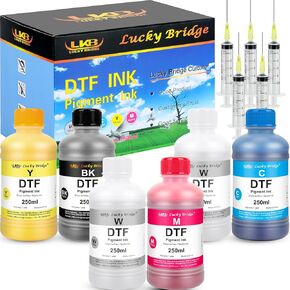 6x250ml DTF Ink Ink Premium Ink for Pet Film Film Transfer Transfer Brinting Enk لجميع طابعة DTF مع PrinThead DX7 5113 XP600 I3200 إلخ .- (1500 مل)-US