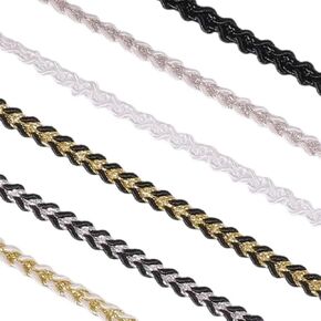 GLOBLELAND 6 Yards/5.49m 6 Colors 3.5mm/0.14" Mini Rick Rack Trim Ribbon Tiny Sewing Centipede Wavy Lace Ribbon for Doll Clothes Sewing Craft Supply