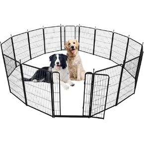 قلم ألعاب الكلب ، 40 "ارتفاع 42.6 قدم (ل) 16 لوحات PET PET PEN ، قلم تمارين الحيوانات الأليفة الداخلية/خارجية ، شاقتها ، عتبة منخفضة الباب ، PLATE PLIT PLAY FOR RV Camping Garden ،