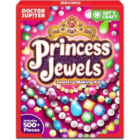 Doctor Jupiter Princess Toys Jewelry Making Kit for Kids Ages 6-12 | Arts & Crafts for 6-12 Year Olds | Charm Bracelets, Necklace Making Kit for Girls | Birthday Gifts